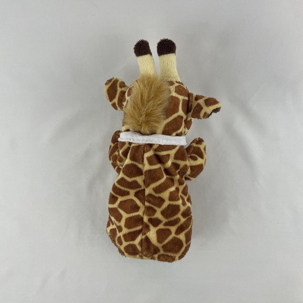 Restoration Hardware Giraffe Hand Puppet 10” Plush Soft Toy White Collar - Picture 3 of 6